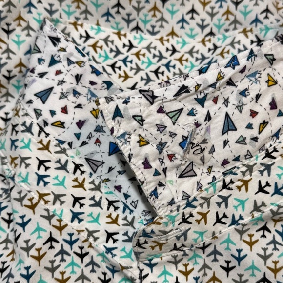 Robert Graham Oriole Airplane Print Short Sleeve Button Down Shirt size 2XL - Picture 8 of 13